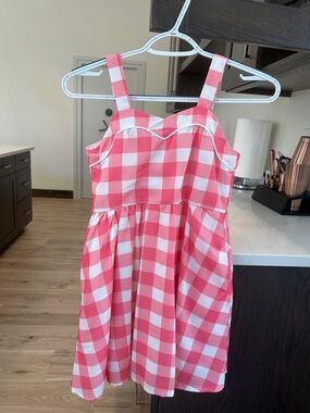 Sugar Bee Pink & White Gingham Sundress